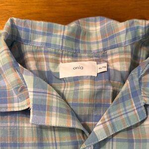 Onia Men's Multicolor Plaid Button Down Shirt